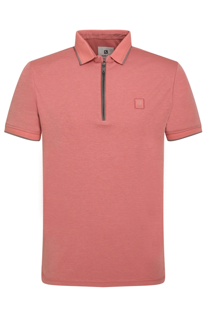 PREMIUM ZIPPER POLO 235920 SUNSET RED
